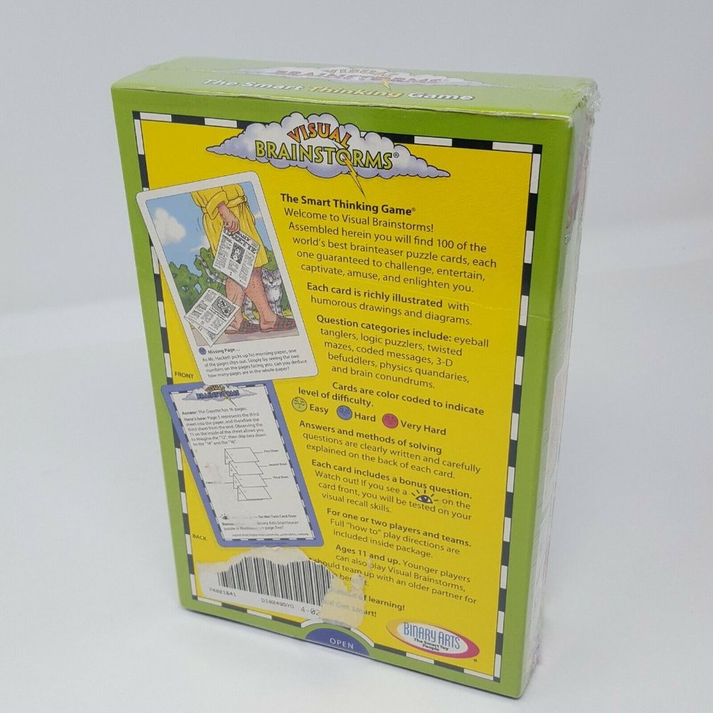 Visual Brain Storms Smart Thinking Card Game Binary Arts - Picture 2 of 2